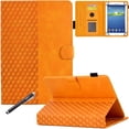 thumbnail image 1 of Universal Case for 7.9-8.7 inch Tablet, GSFY Stand Folio Protective Cover for 7.9/8.0/8.3/8.4/8.7 inch Touchscreen Tablet with Multiple Viewing Angles Document Card Pocket - Orange Blocks, 1 of 7