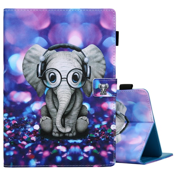 Universal Case for 7 Inch Tablet - Slim Wallet Stand Case Compatible with Fire 7/ Vankyo MatrixPad Z1 S7/ Haehne Tablet 7"/ Onn 7/ Samsung Galaxy Tab A,E,3,4 7.0/ Android Tablet 7 Inch (Elephant D)