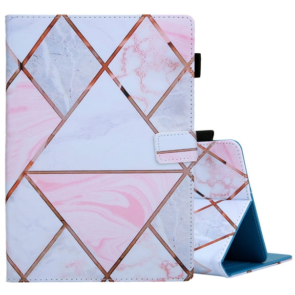 Universal Case for 7 Inch Tablet - Slim Wallet Stand Case Compatible with Fire 7/ Vankyo MatrixPad Z1 S7/ Haehne Tablet 7 Inch/ Onn 7/ Samsung Galaxy Tab A,E,3,4 7.0/ Android Tablet 7 Inch (Marble C)