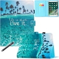thumbnail image 1 of Universal Case for 7 inch Tablet, GSFY Stand Folio Protective Cover for 7.0 Inch Touchscreen Tablet with Multiple Viewing Angles Document Card Pocket - Island Life, 1 of 7