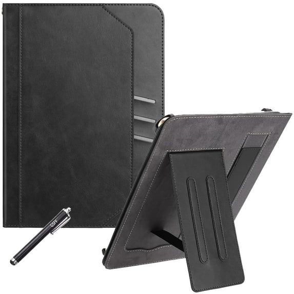 Universal Case for 9.6-10.5 inch Tablet, GSFY Stand Folio Protective Cover for 9.6/9.7/10/10.1/10.2/10.5 inch Touchscreen Tablet with Multiple Viewing Angles Document Card Pocket - Black