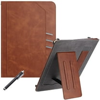 Universal Case for 9.6-10.5 inch Tablet, GSFY Stand Folio Protective Cover for 9.6/9.7/10/10.1/10.2/10.5 inch Touchscreen Tablet with Multiple Viewing Angles Document Card Pocket - Brown