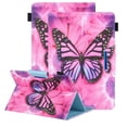thumbnail image 1 of TECH CIRCLE Universal Tablet Case for 9.6-10.5 inch Devices, with Built-in Stand, Stylus Pen Loop Holder, Card Slots, PU Leather Lightweight Cute Folio Cover for 10 inch Android Tablet, R Butterfly, 1 of 4