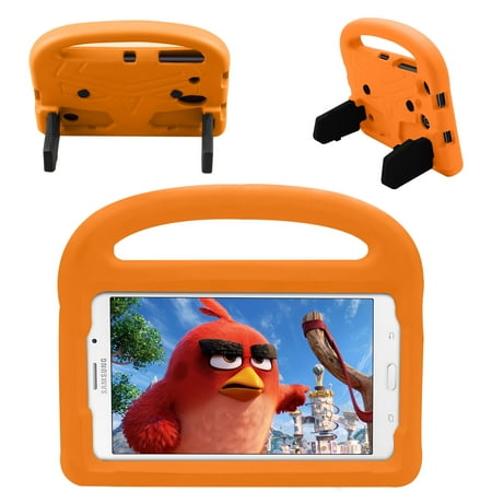 Universal Case for 8.0 Inch Tablet - Kids Friendly Lightweight Shockproof Convertible Handle Stand EVA Cute Rugged Protective Case, Orange