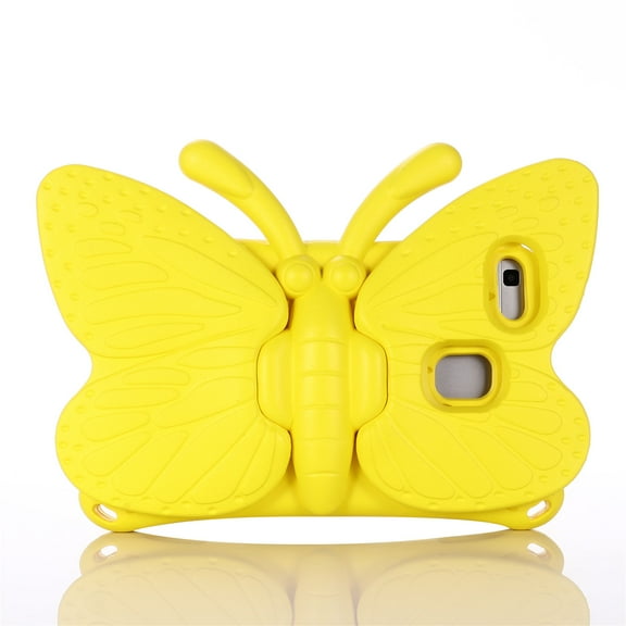 Universal Case for 8.0 Inch Tablet - Kids Friendly Shockproof Butterfly Wing Kickstand Rugged Light Weight EVA Protective Cover, Yellow