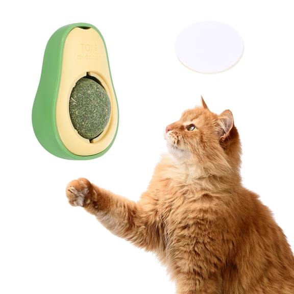 Universal Catnip Ball Cat Teeth Cleaning Balls, Green Yellow