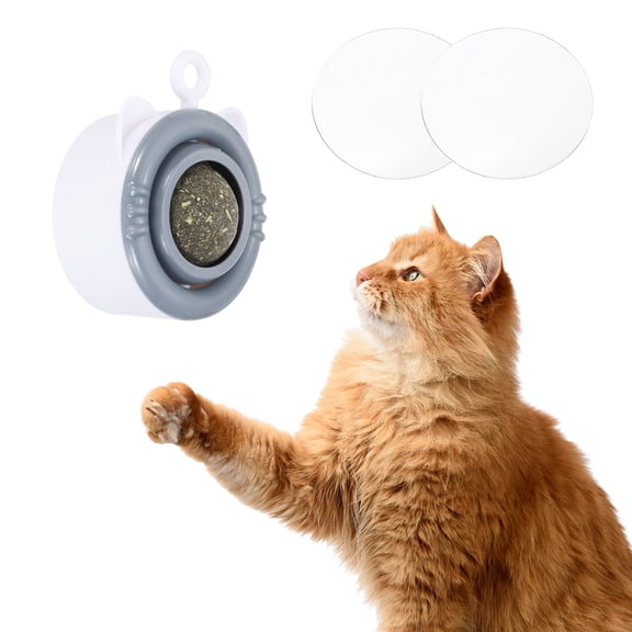 Universal Catnip Balls Cat Teeth Cleaning Ball, Gray White