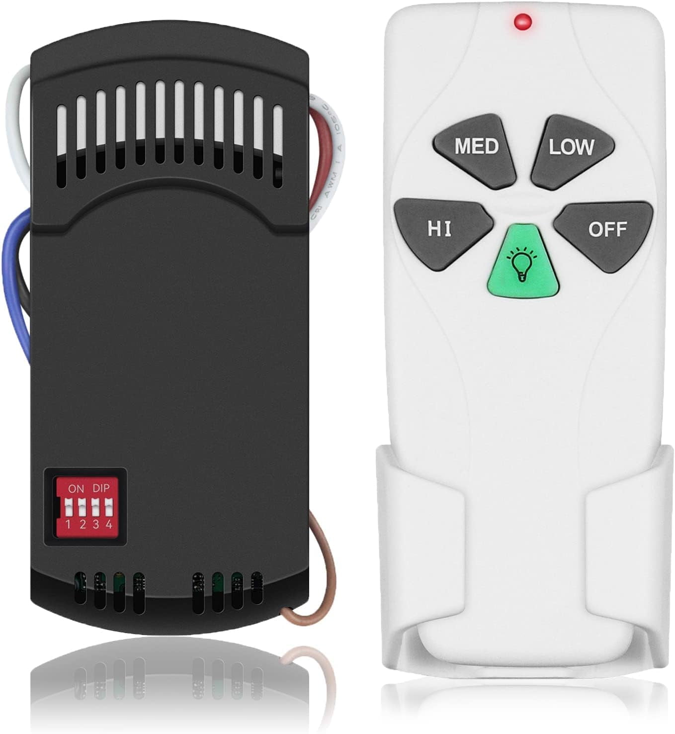 Universal Ceiling Fan Remote Control Kit, 3 Speed Control with Light