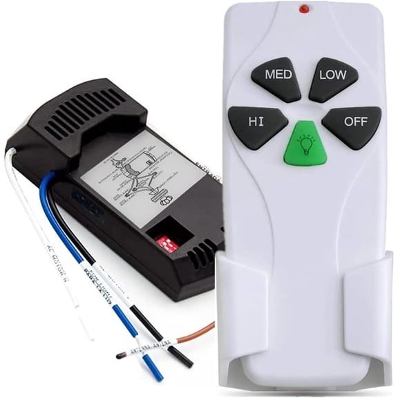 Universal Ceiling Fan Remote Control Kit, 3 Speed and Light Dimmer, Compatible with 11T 35T HD5 UC7030T UC9050T Remote etc .for Hampton Bay ( Kit)