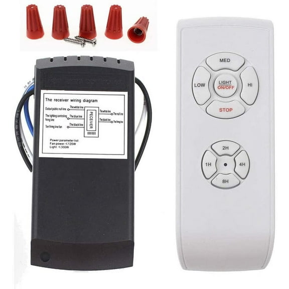 Universal Ceiling Fan Remote Control Kit, 3-in-1 AC Motor Ceiling Fan Light Timing & Speed Remote, for /Harbor Breeze/Westinghouse//Other Ceiling Fan lamp