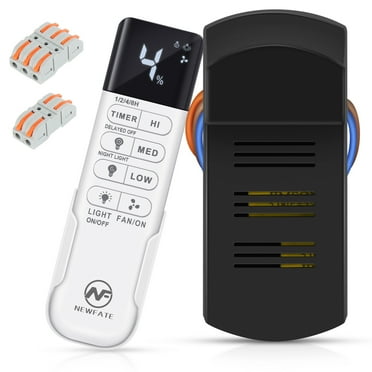 Universal Ceiling Fan Remote Control Kit,3-in-1 Fan Controller Remote,with Fan Timing & Security Setting,Fan Light Controller for Living Room