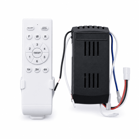 Universal Ceiling Fan Remote Control Kit, 40W 6-Speed & Timing Wireless Smart Receiver Replacement for DC Inverter Fans and Lights