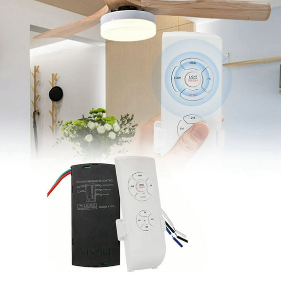 Universal Ceiling Fan Remote Control Kit, Ceiling Fan Light Timing & Speed Wireless Remote Control and Receiver