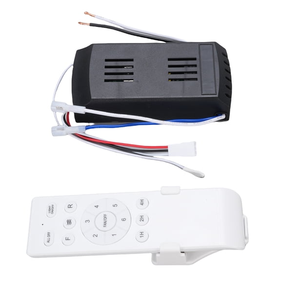 Universal Ceiling Fan Remote Control Kit DC 6 Speeds Ceiling Fan Light Controller Receiver with Timer for Replacement