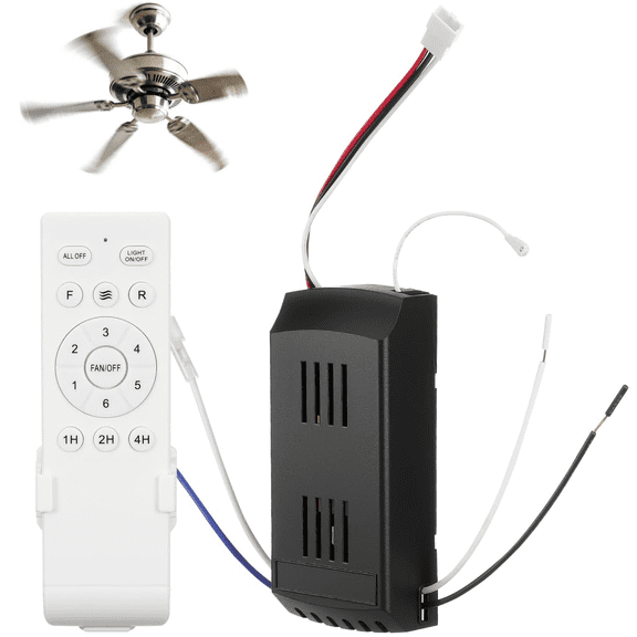 Universal Ceiling Fan Remote Control Kit Replacement, 6-Speed & Timing, Remote Replacement for 24V DC Ceiling Fan Light