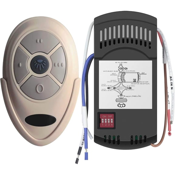 Universal Ceiling Fan Remote Control Kit, Replacement for Harbor Breeze, Hampton Bay, Hunter, Receiver FAN28R Light Dimmer, Replace L3HFAN35T1 FAN-35T1 L3HFAN35T FAN-35T KUJCE9603 UC7202T CHQ7202T
