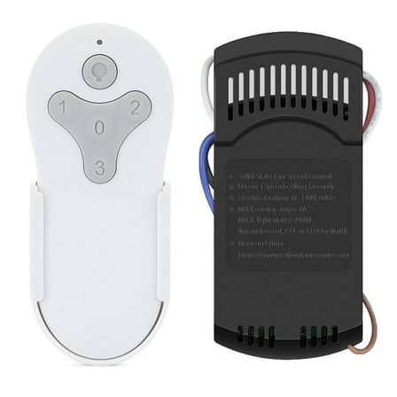 KUJCE10311 KUJCE10712 Ceiling Fan Remote Control Kit, 3-Speed Light Dimmer Replacement for Harbor Breeze Hampton Bay Hunter, Compatible with TR214A TR214B 2BB78-ITL-F304C A25-FA0138 KUJCE10610