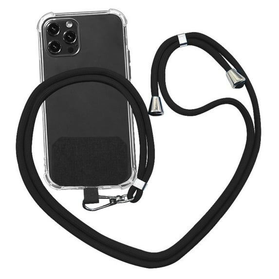 Universal Cell Phone Lanyard,Crossbody Lanyard with Adjustable Nylon Neck Strap for Most Mobile Phone, Black