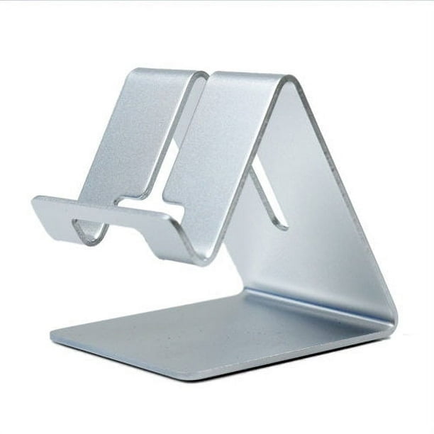 Universal Cell Phone Tablet Desktop Stand Desk Holder Mount Cradle Aluminium Silver