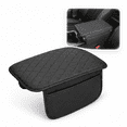 thumbnail image 1 of Universal Center Console Armrest Pad - Memory Foam Height Extender - Ergonomic Elbow Support Cushion with Side Storage Pockets for Phones & Cards - Leather Console Protector for Trucks, SUVs & Sedans, 1 of 11