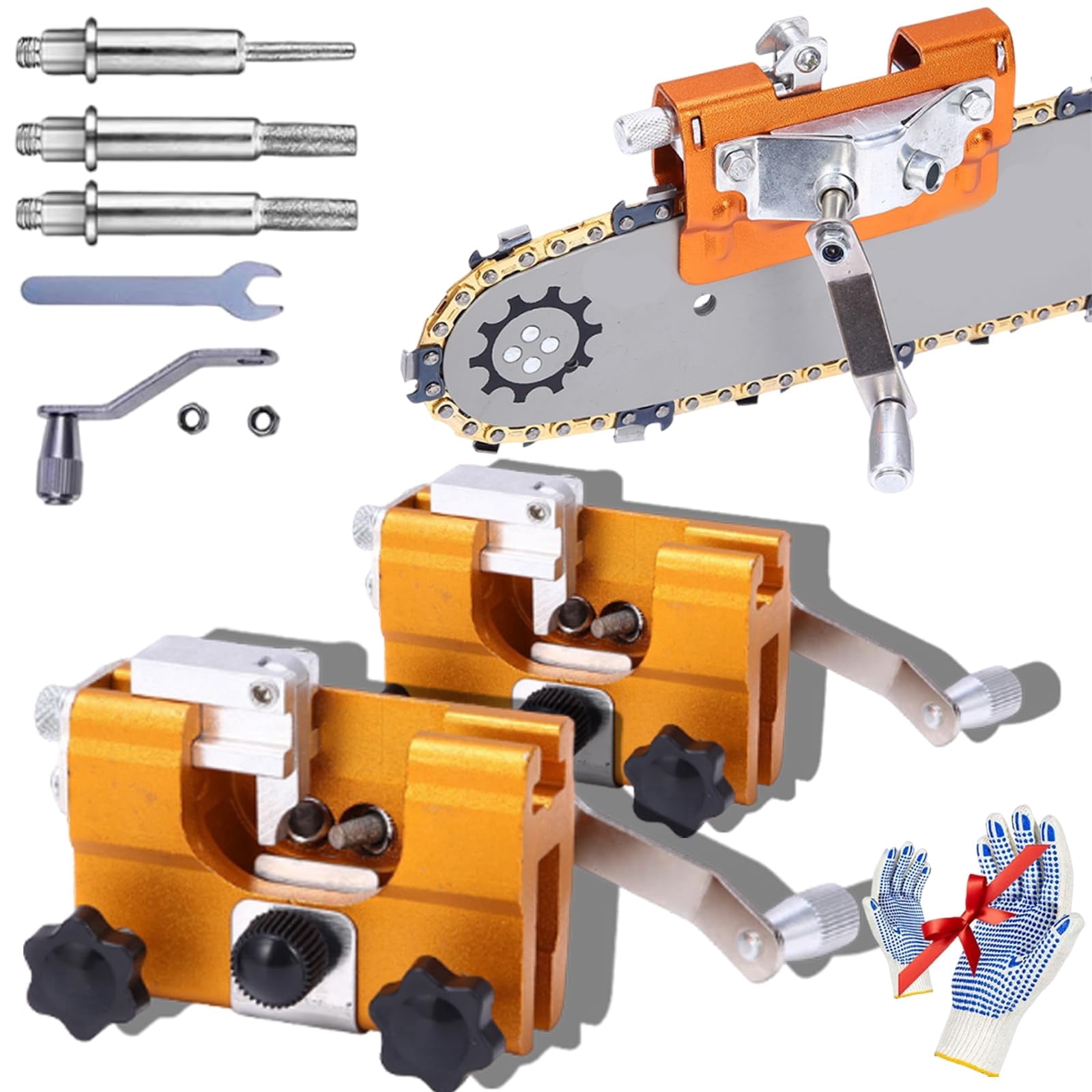 Universal Chainsaw Sharpener Jig Kit, Portable Hand Crank Chain Saw ...