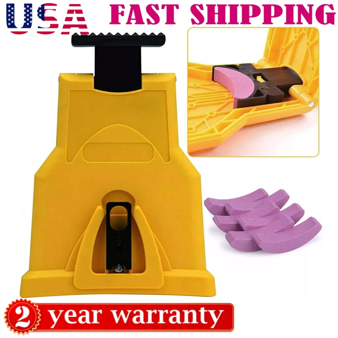 Universal Chainsaw Teeth Sharpener Tool for 14"-20" Chain Saw Blades ...