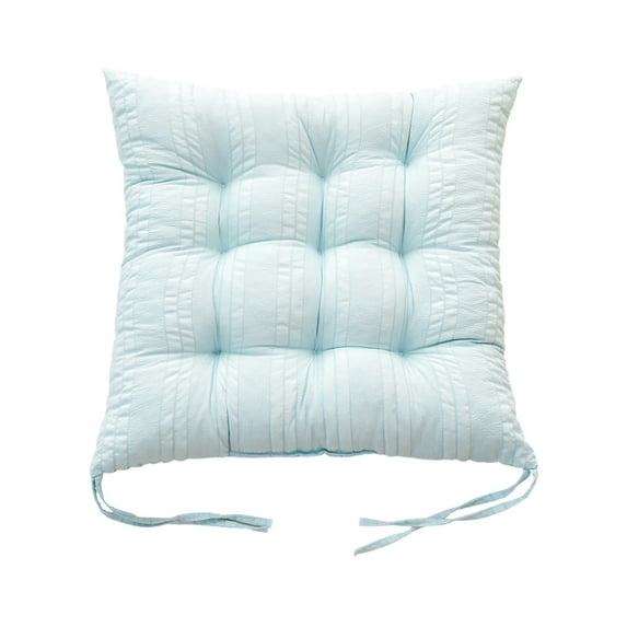 Universal Chair Cushion 15.75x15.75 Inch Multi-Surface Comfort Pad Pressure Relief Seat Pad with Tie Straps for Office Sofa Stool Ergonomic Support(Blue)