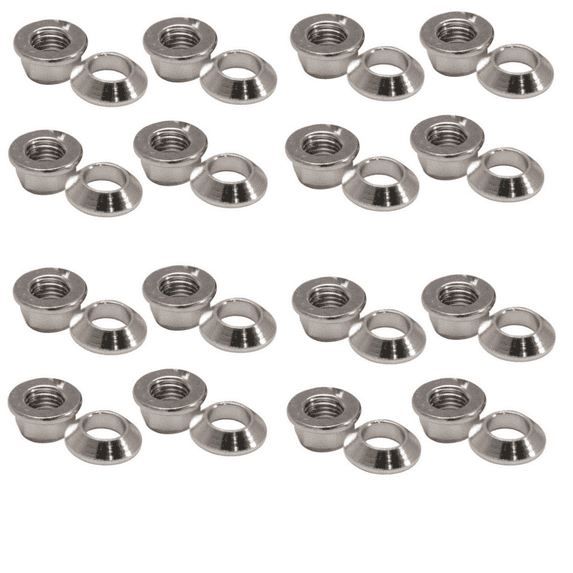 Universal Chrome Flange/Tapered Locking Lug Nut Set 10mm x 1.25mm Thread Pitch (16 Pack) for Honda TRX 500 2x4 FOREMAN 2005-2006