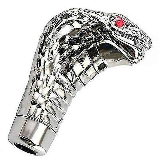 Universal Chrome Led Eyes Car Cobra Manual Gear Shift Knob Snake