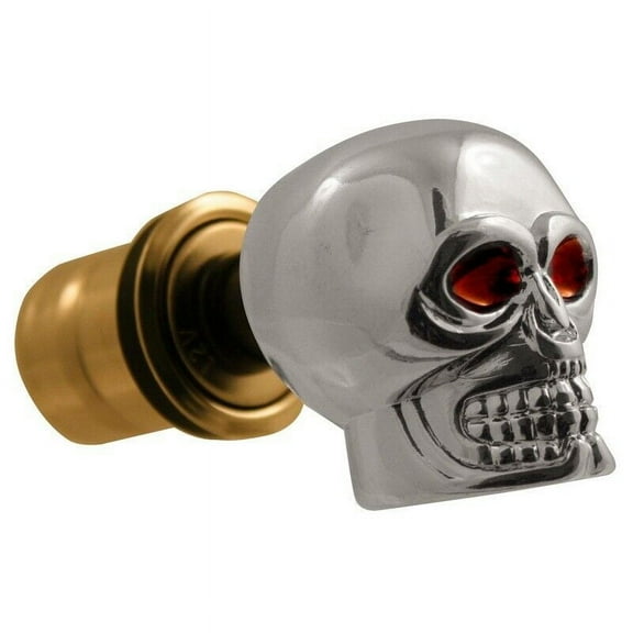 Universal Cigarette Lighter Socket Plug Chrome Skull Red Eyes Knob 12V DC Car