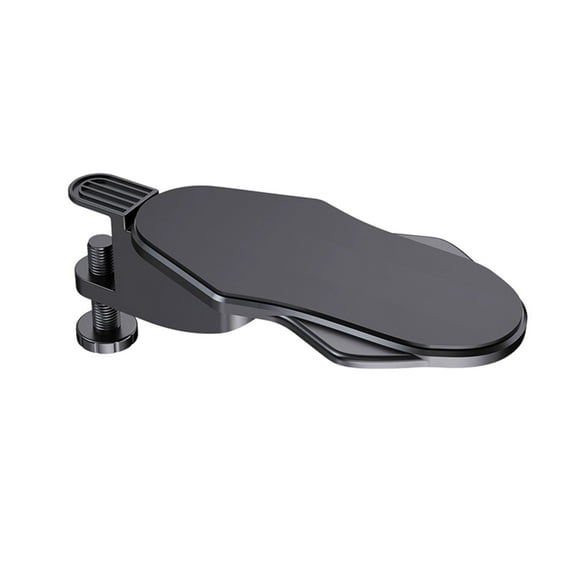 Universal Clamp-on Adjustable Arm Rest, Ergonomic Rotating Elbow Rest Pad for Desk, Height Desk Arm Support for Thicker Desktop, Left/Right Hand Black