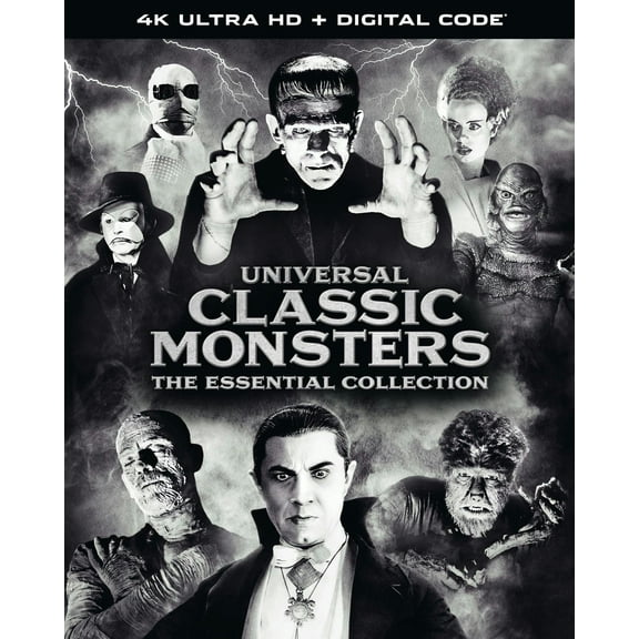 Universal Classic Monsters: The Essential Collection - 4K Ultra HD + Digital (4K Ultra HD) [UHD]
