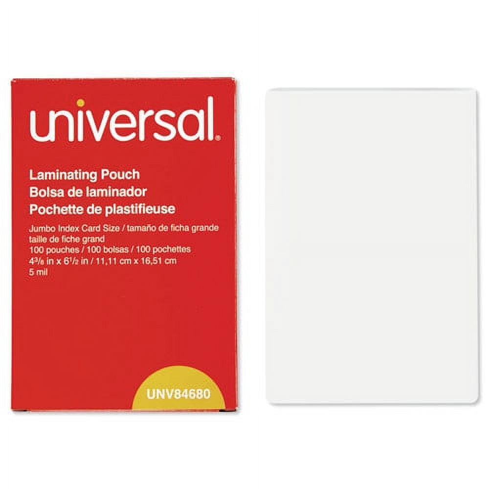 Universal Clear Laminating Pouches 5 Mil 4 38 X 6 12 Photo Size 100box 