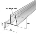 thumbnail image 1 of Universal Clear Shower Door Bottom Sweep with Drip Rail for 3/16" and 1/4" Glass - 35 in long, 1 of 1