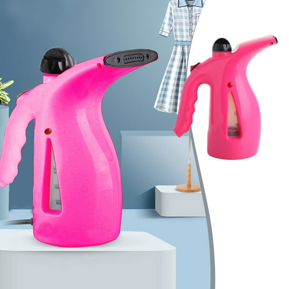 Universal Clothes Steamer, Handheld Vertical Iron, Round Brush, 110V US Plug, Portable, for Home Travel, Hot Pink, for All Fabrics