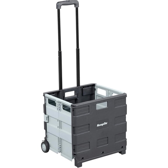 Universal Collapsible Rolling Utility Storage Cart, Mobile Organizer, Black