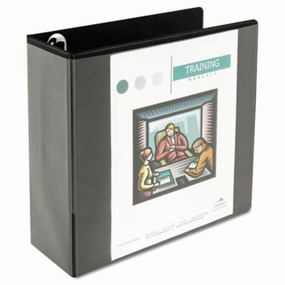Universal Comfort Grip Deluxe Plus D-Ring View Binder- Black - 4 in. Capacity- 8.5 x 11