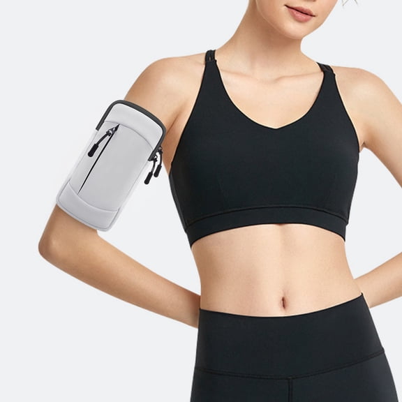 Universal Comfort Phone Arm Bag Phone Holder Running Armband Adjustable Wristband Phone Holder for Exercise Workout Compatible with All Phones(Gray)