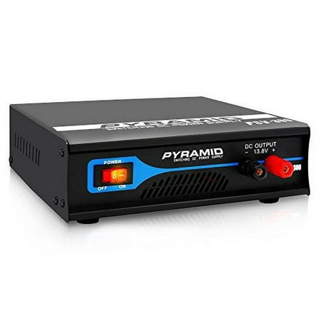 Universal Compact Bench Power Supply - 30 Amp Regulated Home Lab Benchtop AC-to-DC Converter w/ 13.8 Volt DC 115/230V AC Switchable, Screw Type Terminals, Cooling Fan - Pyramid PSV300