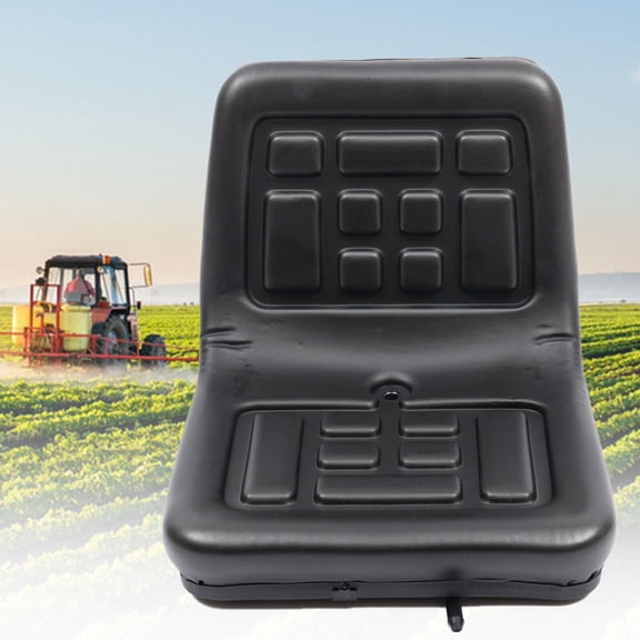 Universal Compact Tractor Seat with Brackets For Mower Dumper Digger Black Seat