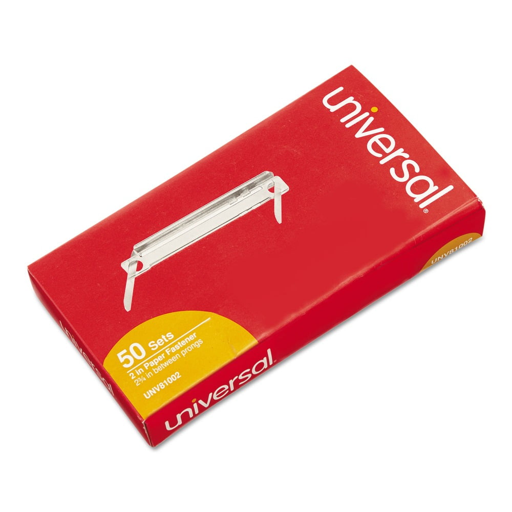 Universal Steel Two-Piece Paper File Fasteners, 2 Inch Capacity, 50 Count