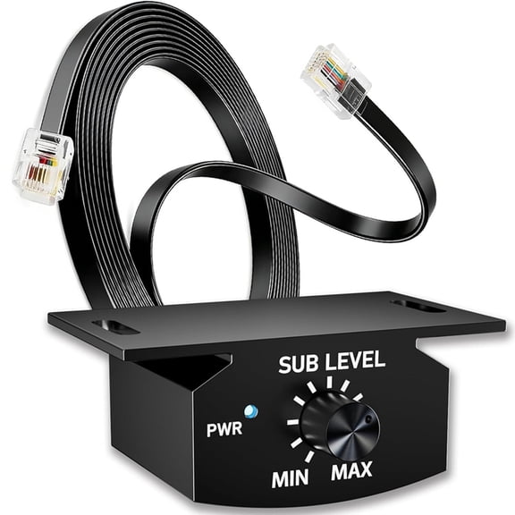 Universal -Control Knob with 13ft Cable - 6-Pin Car Subwoofer Volume Control, Compatible with Most Car Amp