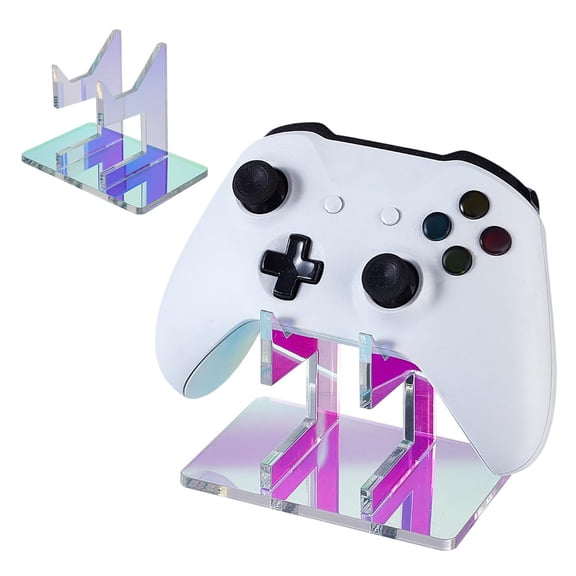 Universal Controller Holder 1 Tier Colorful Detachable Game Show Rack Acrylic Gamepad Storage Desktop Stand Headset Holder for DIY Gamepad Controller Display and Organization