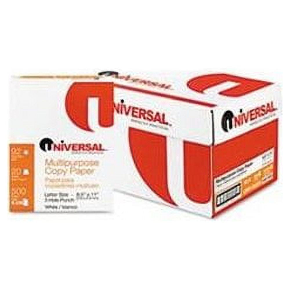 Universal Copy Paper 92 Bright 3Hole 8.5x11 White 500 Sheets/Ream 10