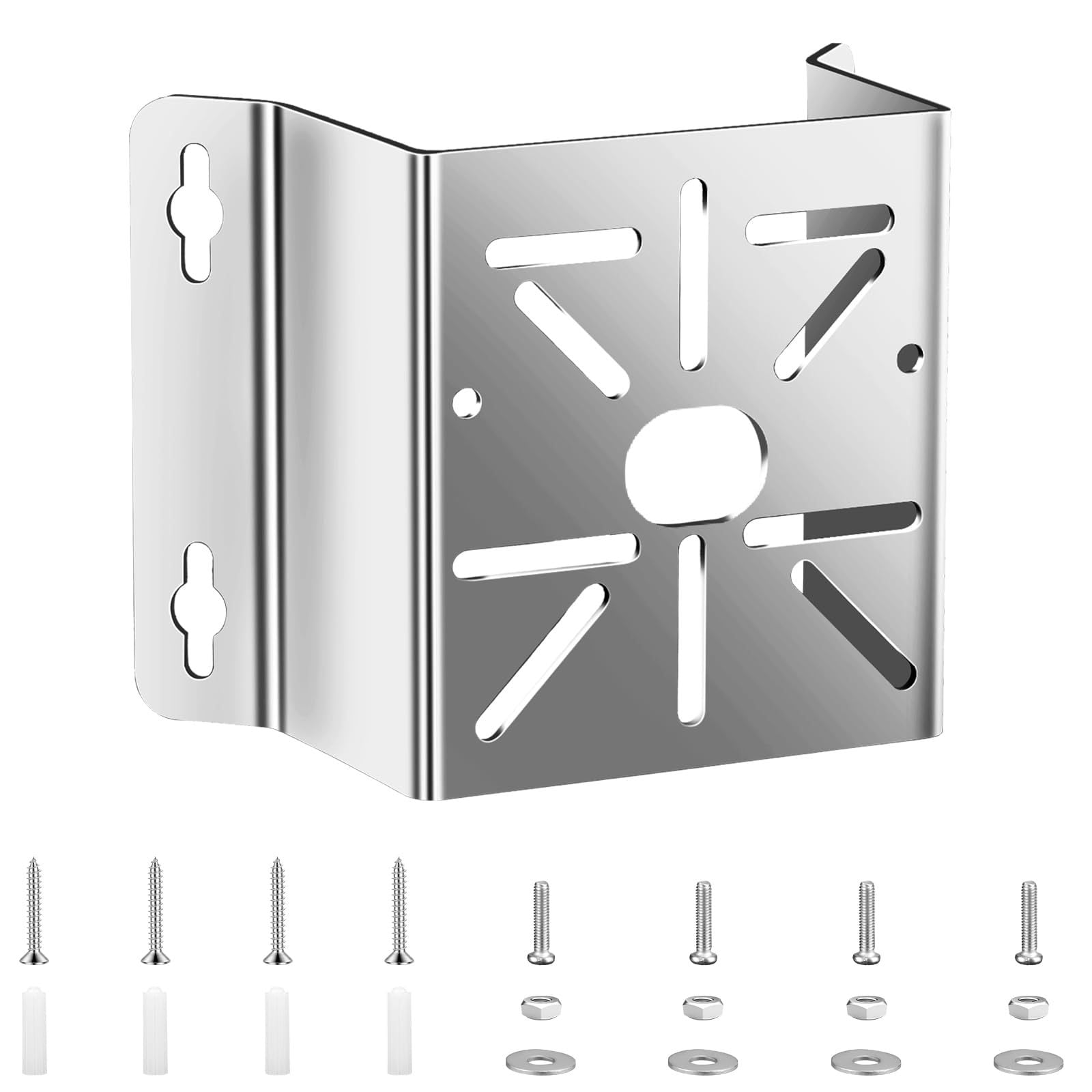Universal Corner Mount for Security Camera, Stainless Steel Mounting Corner Bracket for Wall Mount Corner, Suitable for CCTV Cameras LED Wall/Stage Lights, Solar Panels (Small Size)