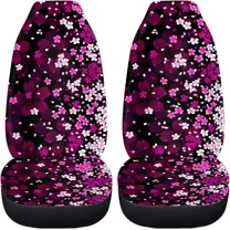 Universal Covers Mat Car Protetors Interior Protector Seat Front Vehicle Set Pcs 2 Accessories Car Covers Seat Blossom Cherry