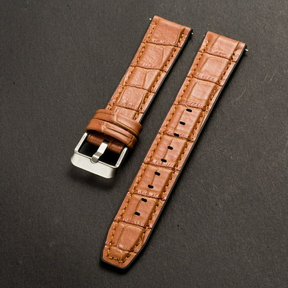 Universal Crocodile Skin pattern Watch Band Strap 22mm