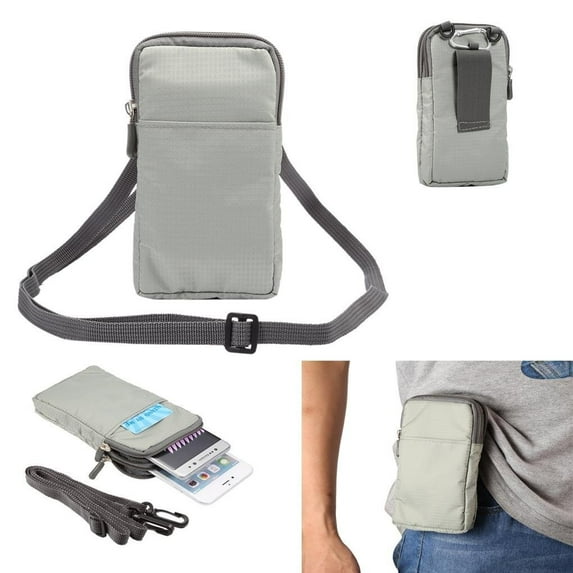 Universal Crossbody Cell Phone Purse Waist Pack Bag for Outdoor Sports Moblie Phone Carrying Cases Shoulder Belt Bag Pouch for iPhone 7 6/6S Plus Samsung Galaxy Phones Under 6.0''