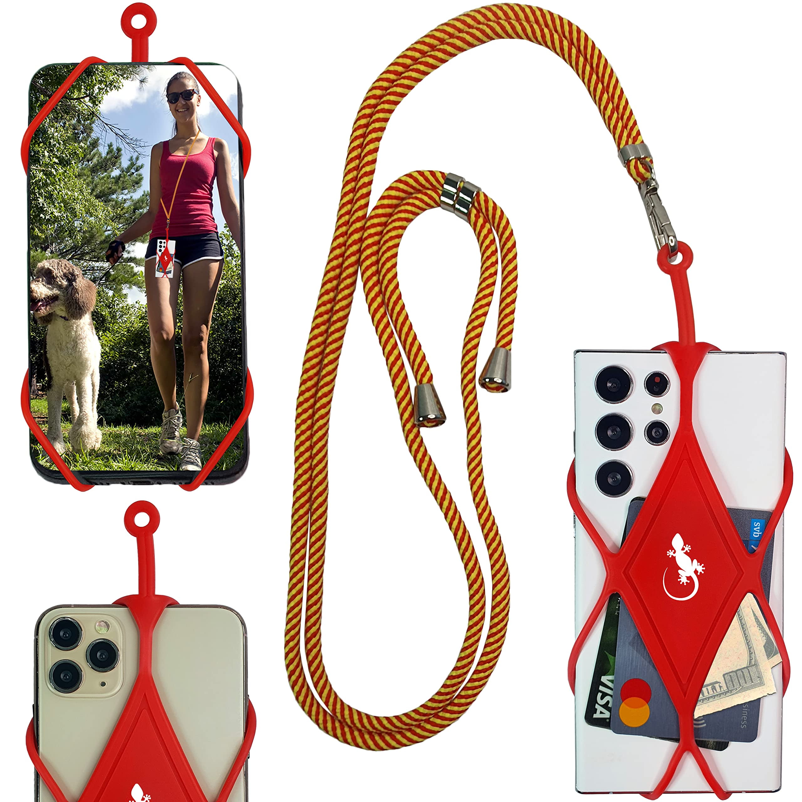 Universal Crossbody Phone Lanyard by Gecko - Phone Holder for Neck ...