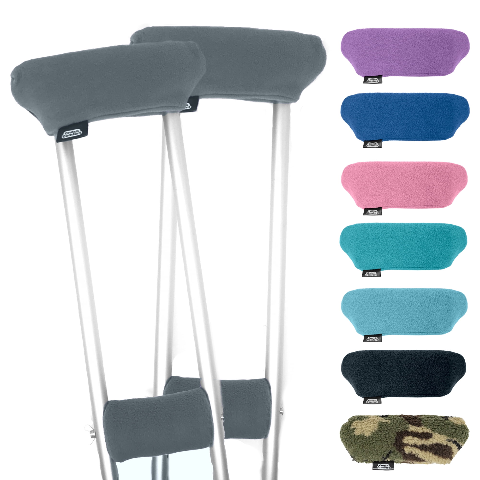 Universal Crutch Underarm Pad + Hand Grip Covers All Colors